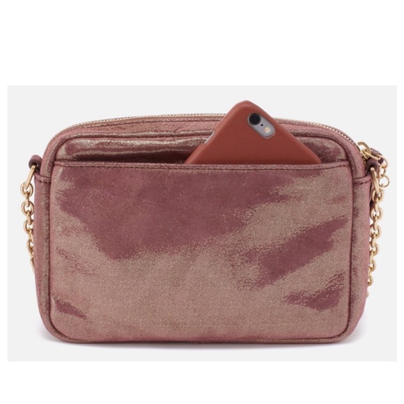 HOBO Handbag Renny Leather Small Metallic Crossbody Camera Bag AUTHENTIC NWT - Picture 10 of 12